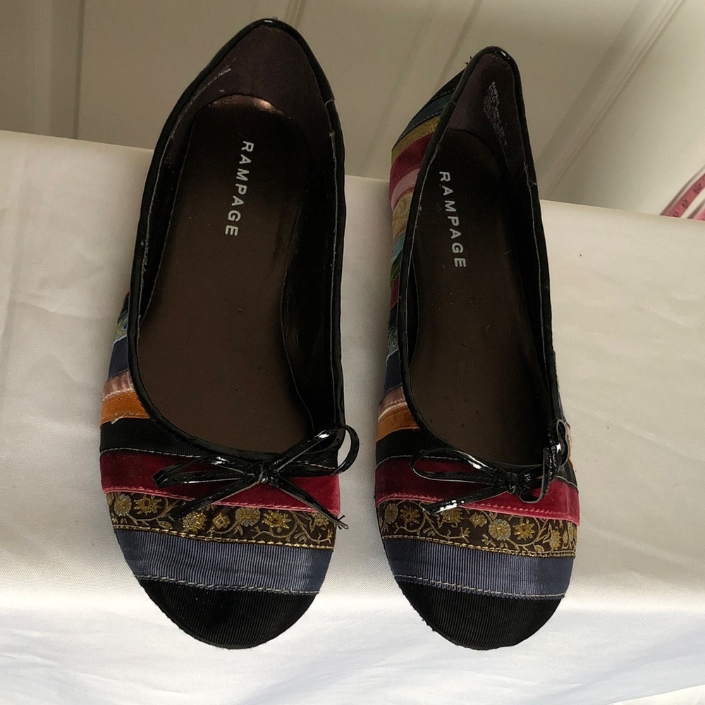 Rampage Women's Colorful Striped Flats